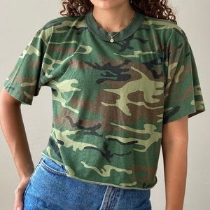 Vintage Camo Crop Tee